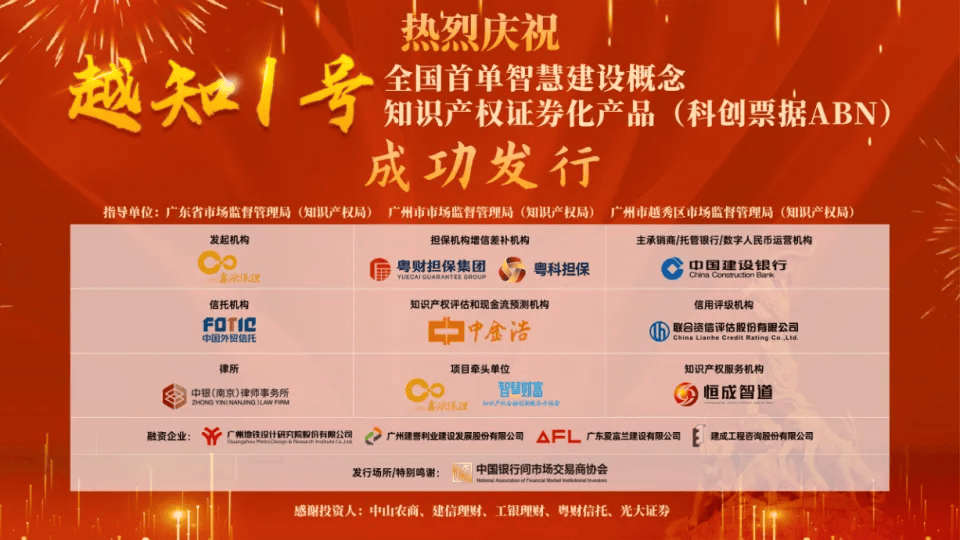 粤科金融集团旗下担保公司助推知识产权证券化产品落地