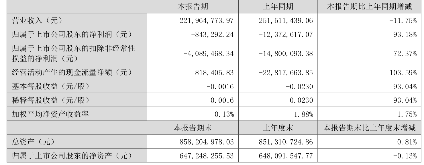欣龙控股：2025年上半年亏损84.33万元