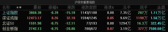 隆盛策略股票杠杆交易市场A股指数涨跌不一,沪指震荡调整跌0.39%